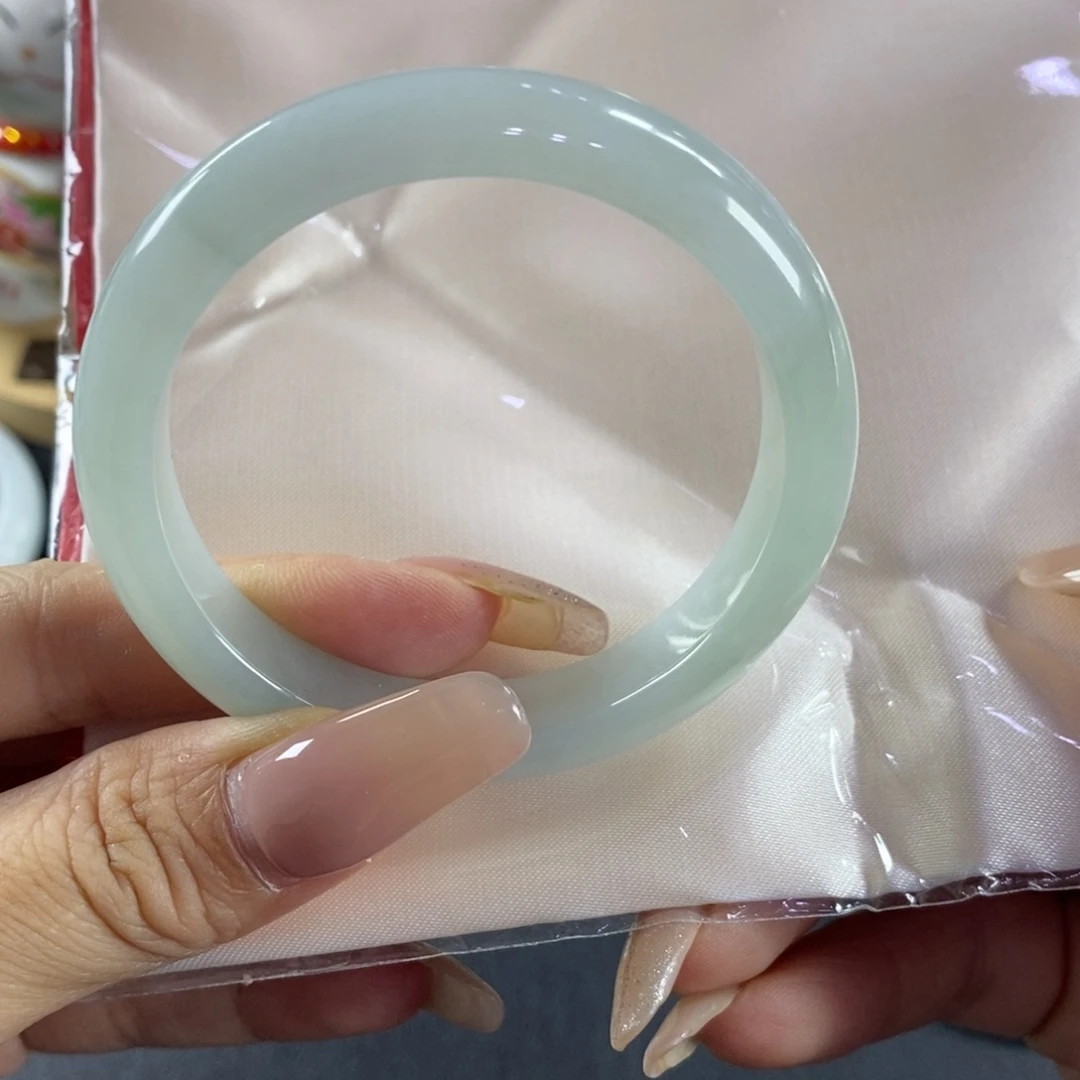 未镶嵌手镯翡翠天然翡翠手镯52.7