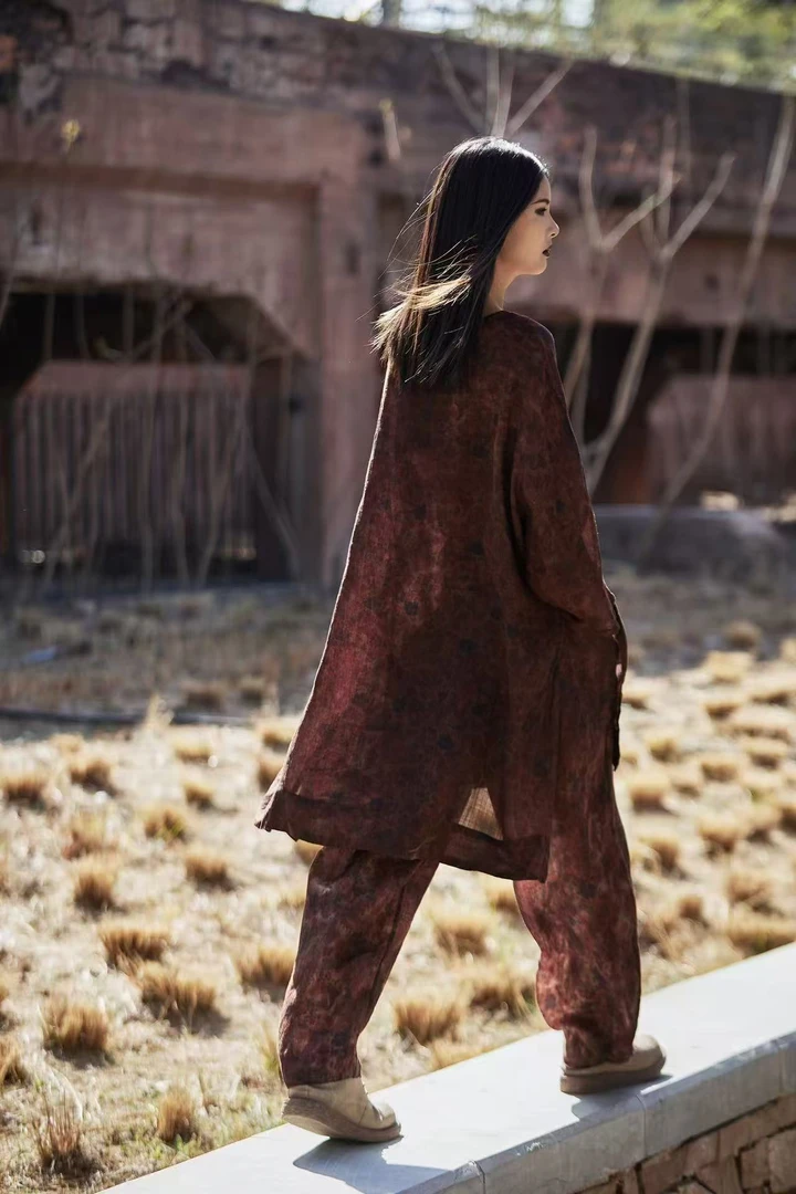 麻依者原创M118#苎麻中长款上衣