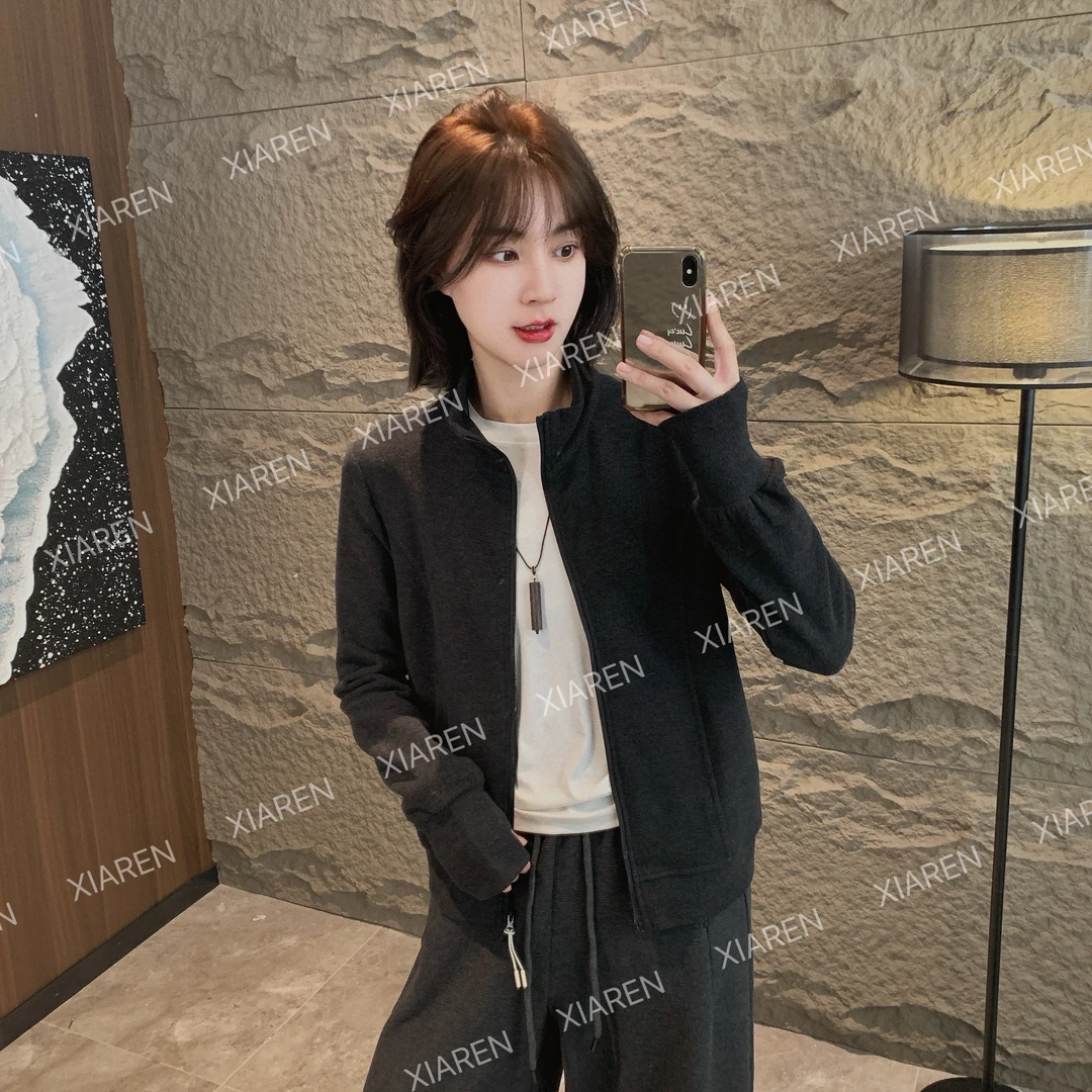 XIAREN【德绒拉链卫衣】秋季新款长袖上衣女休闲百搭显瘦女装卫衣