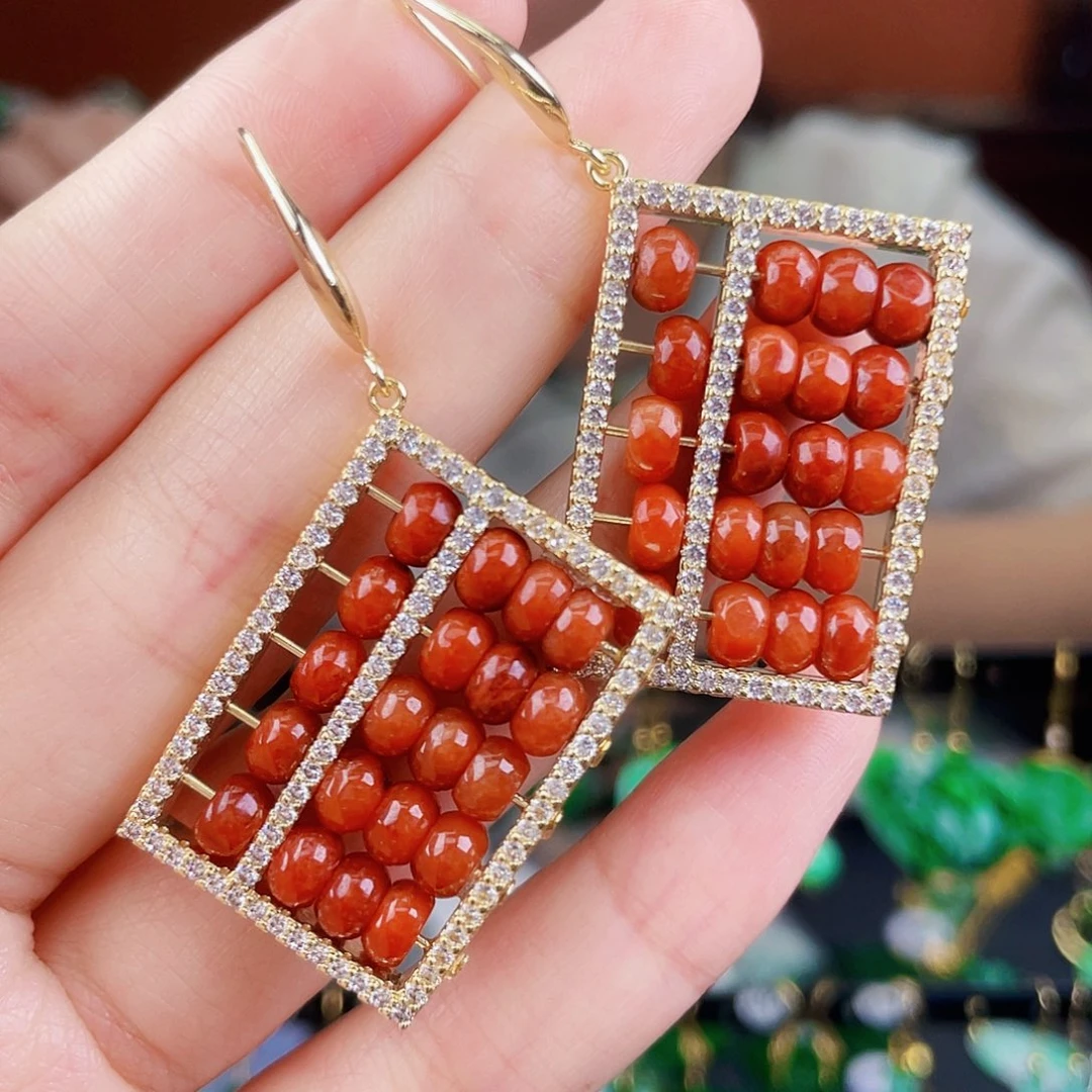 翡翠未镶嵌耳饰饰品