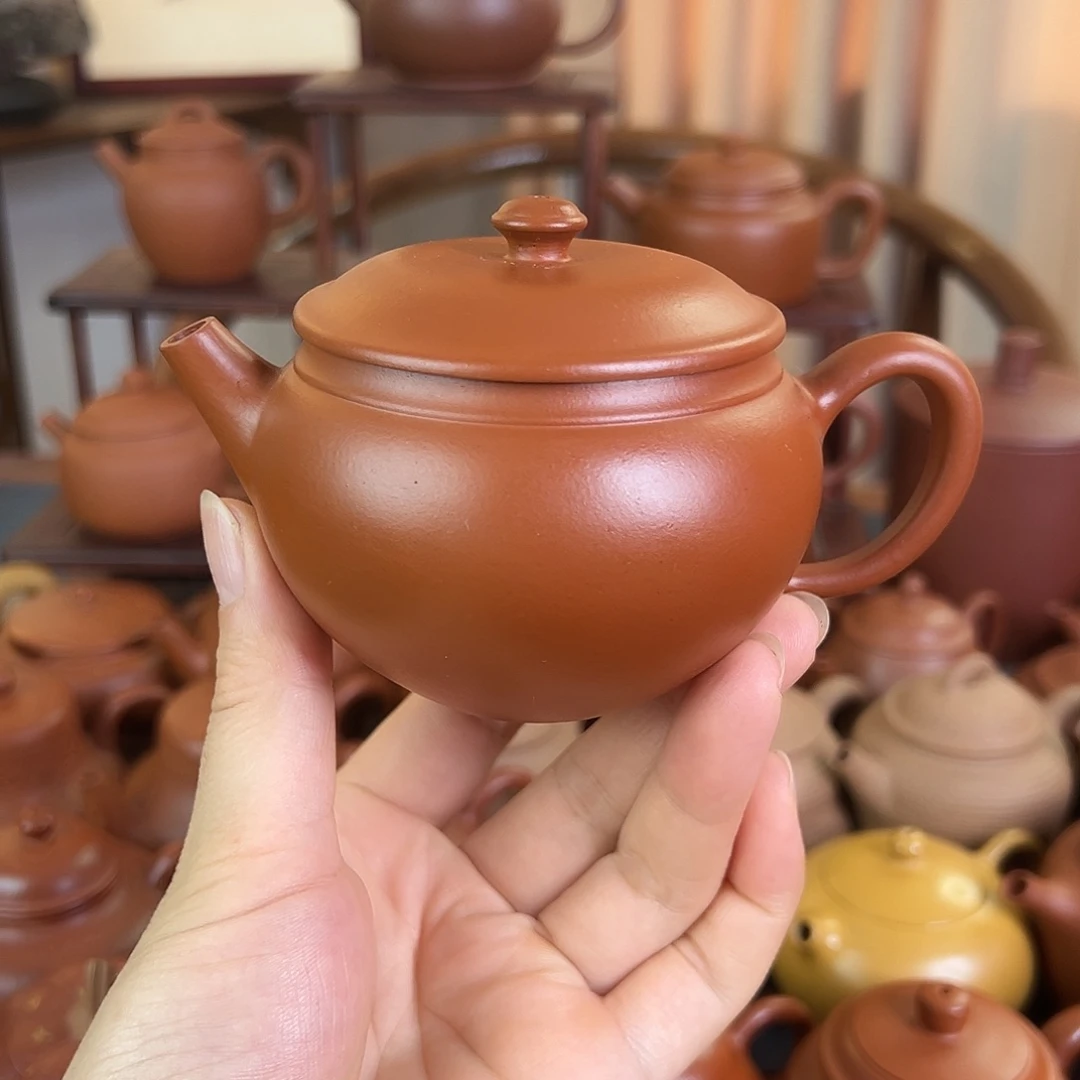 茶壶紫砂精品原矿 碗壶 小红泥 200cc