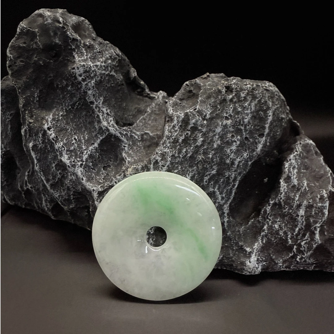 WJ011  天然缅甸A货翡翠  平安扣  043