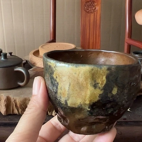 戬谷龙窑柴烧茶杯119