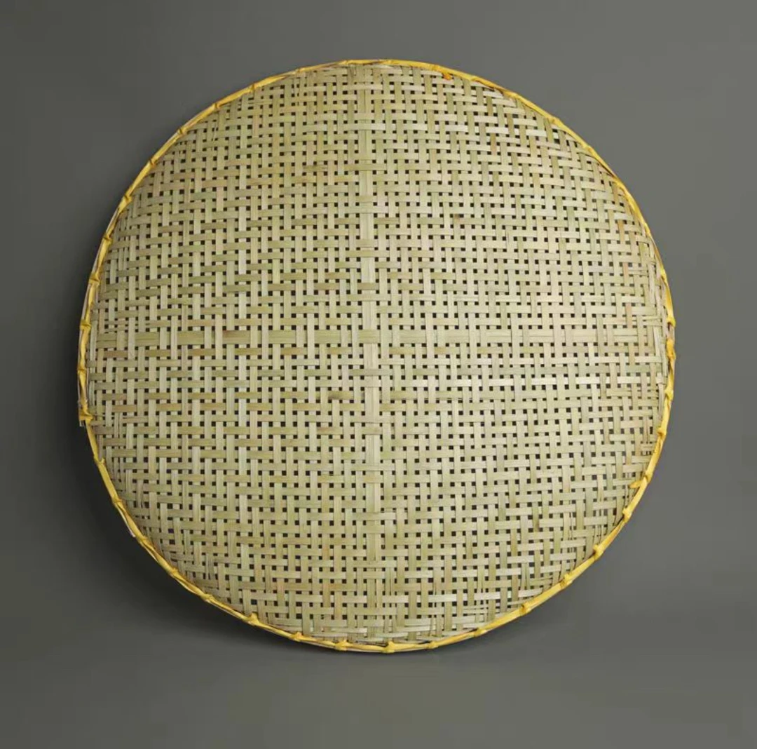 大尺寸竹编晒筐60cm厘米竹青竹子编织