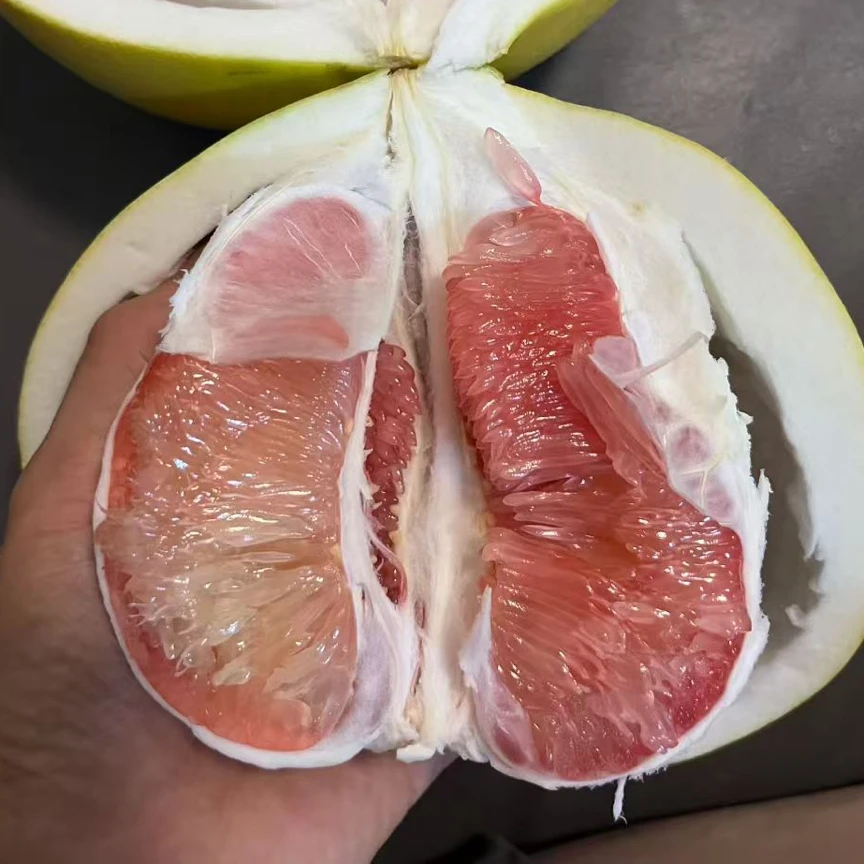 新鲜好吃红心薄皮蜜柚一箱5个果大约8.8斤包邮