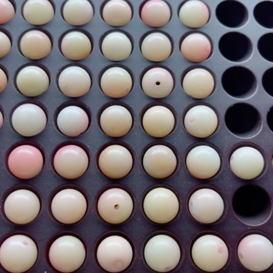 白玉菩提吊坠瑕疵11粉色圆130