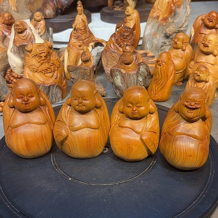 柏木太行崖柏弥勒佛