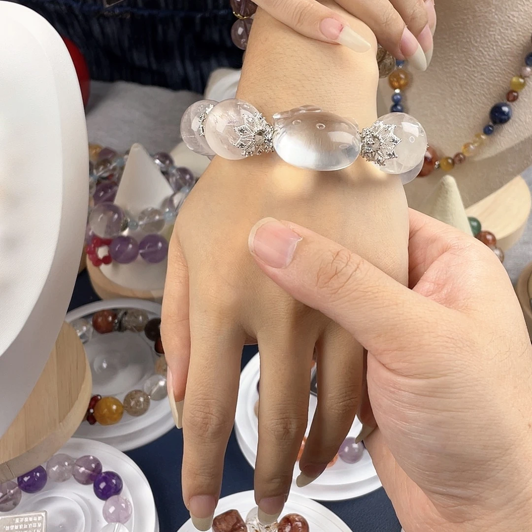 银S925镀金镶嵌手链水晶