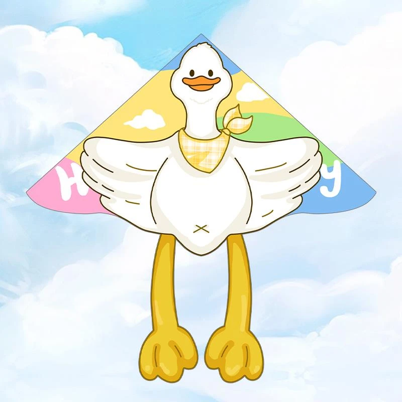 可爱大鹅风筝 带线轮套装 潍坊卡通微风易飞儿童手持大人到手可飞