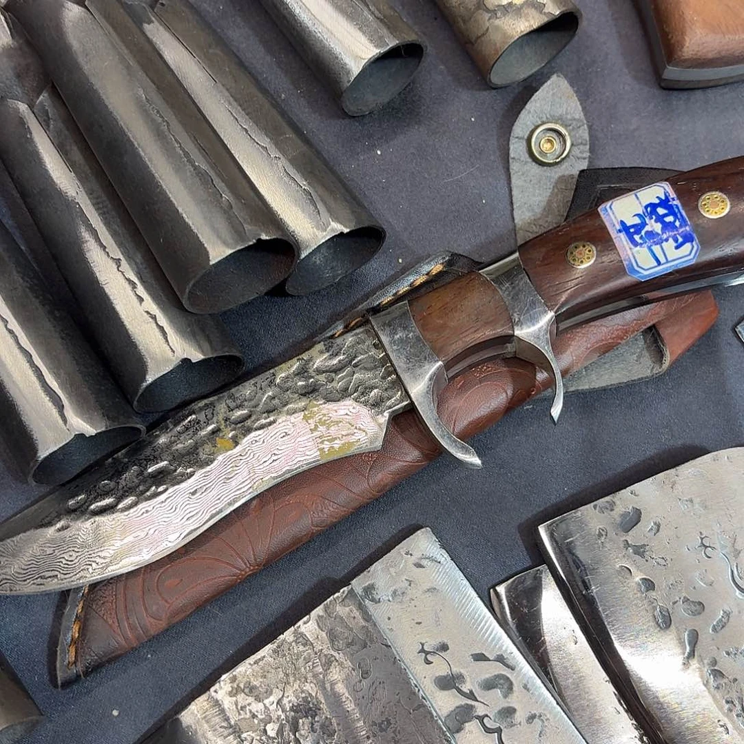 高碳锰钢云南阿老表手工锻打刀