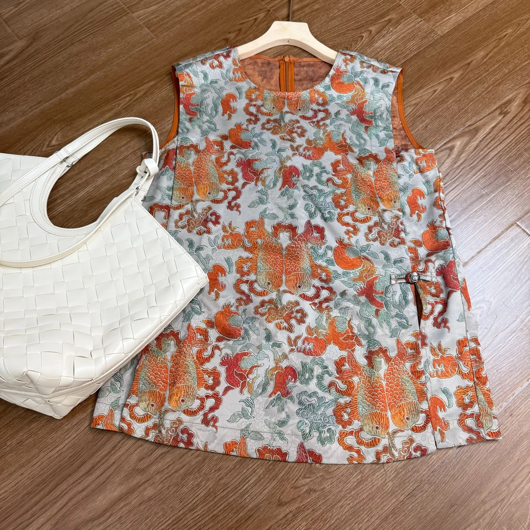 [‌‌‌悬刃]Z051夏季新款女士中国风马甲复古国风马夹时尚洋气