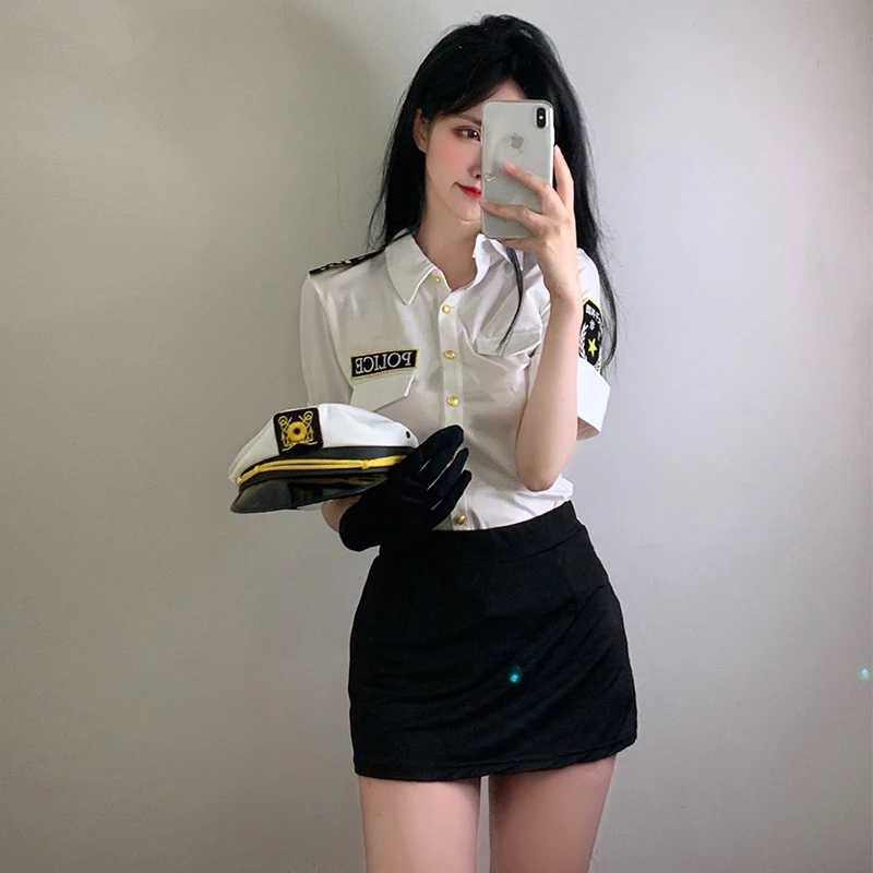 【80-150斤】大码女款内衣女警制服性感睡裙空姐演出服角色扮演套装