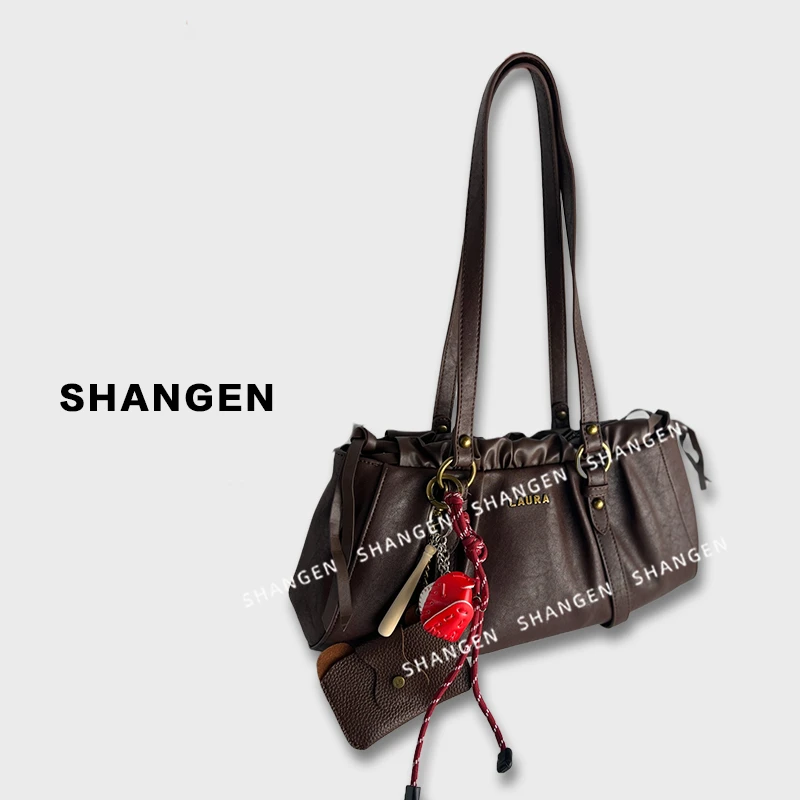 【尚恩CC】SD-5016-深咖-RAIN.CUN轻奢小众时尚女士包30*15*5