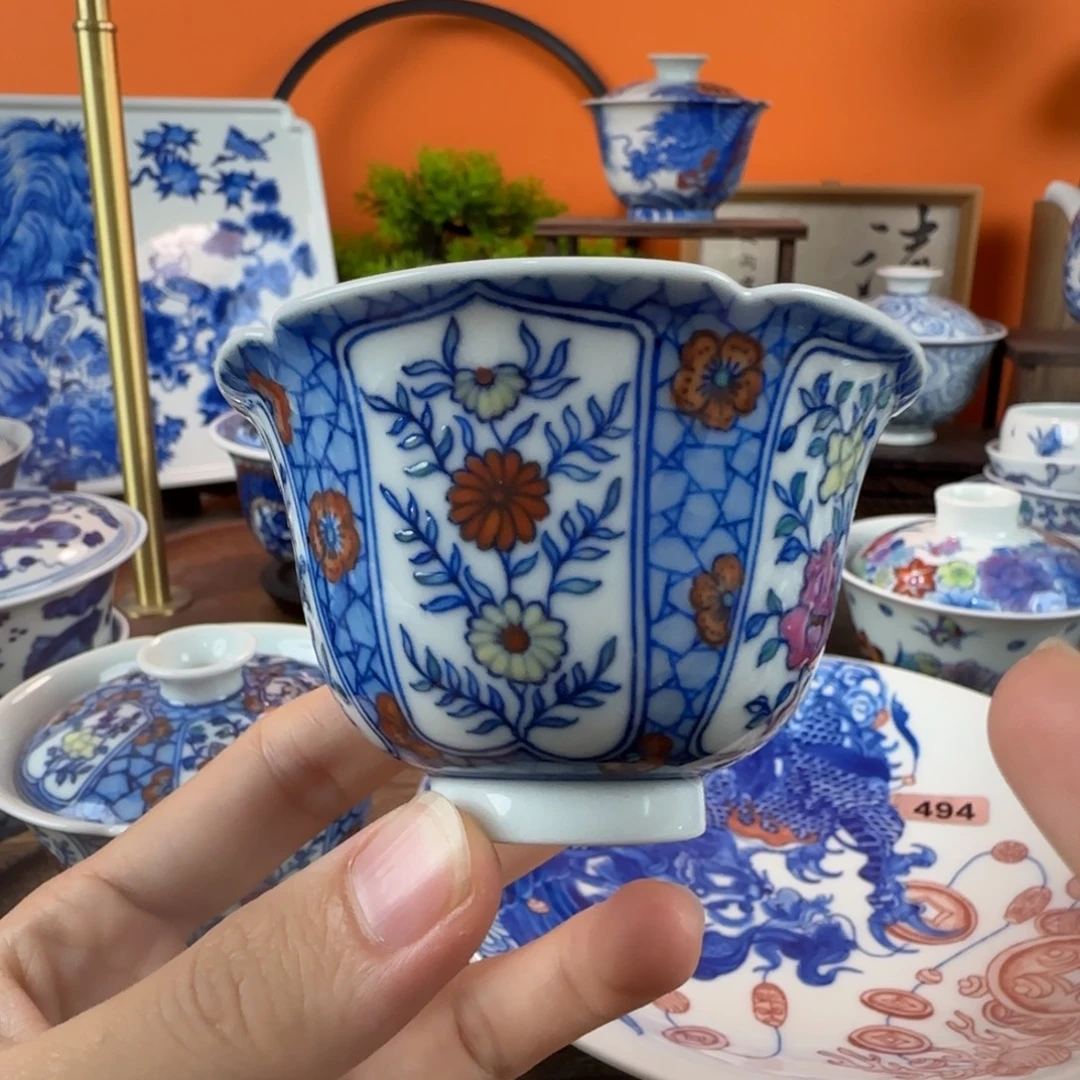 瓷片景德镇手绘青花茶器099