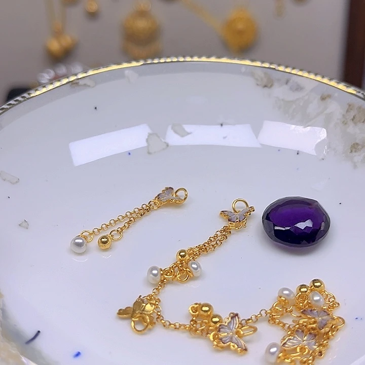 紫晶颈饰银S925镶嵌紫晶925镶嵌138