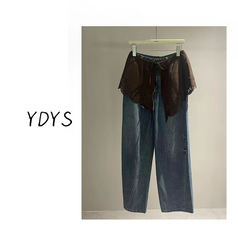 【YDYS】25Y00391 2025新款时尚气质小众牛仔裤