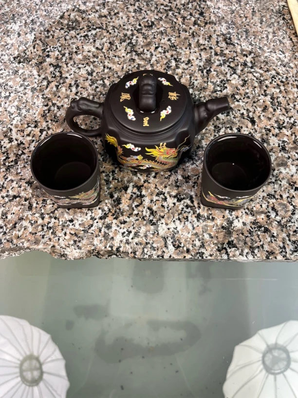 四方龙凤一壶两天圆地方杯变色凤鸣壶