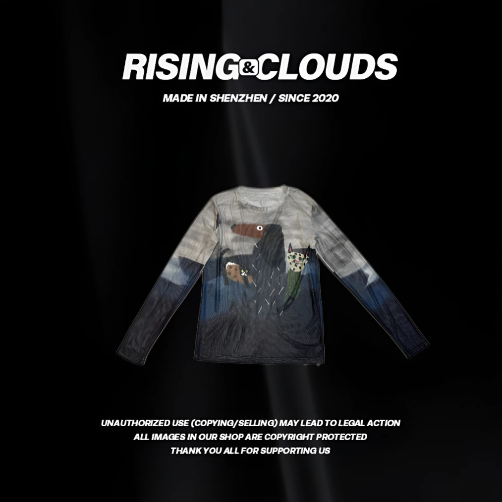 RISING&CLOUDS莎莎【像素温室】2025早春显瘦舒适百搭上衣030141