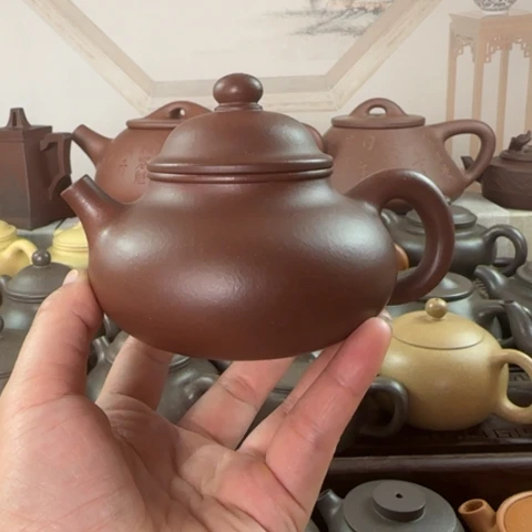 紫砂茶壶底槽清料230cc