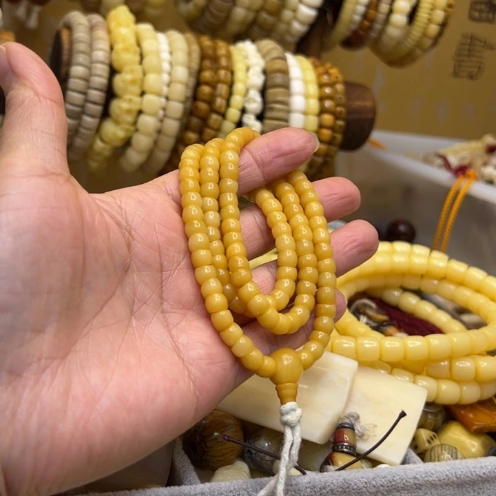 牛骨手串/手链直径6➕牛骨斜切