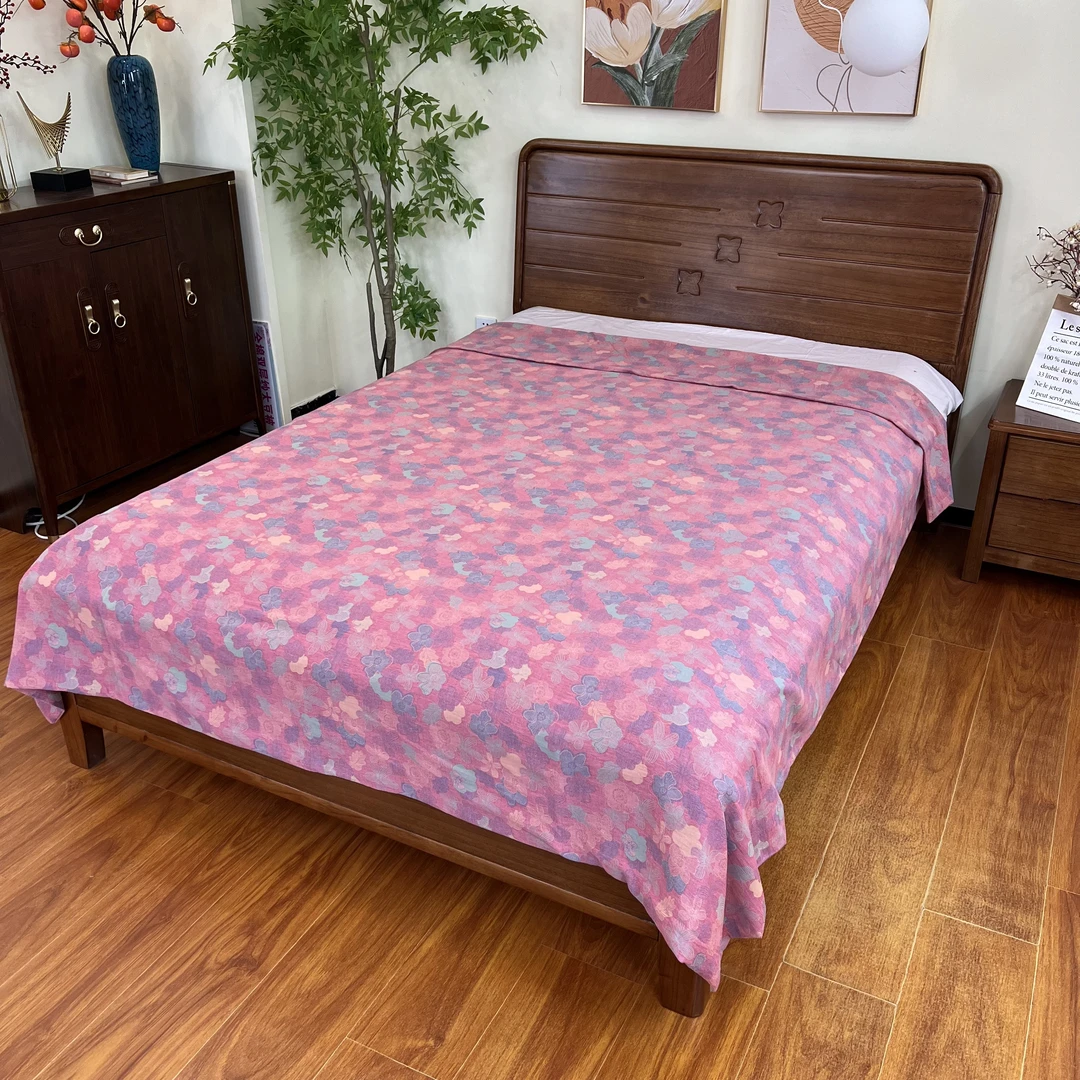 【单独被罩】纯棉色织提花柔软透气双层纱被罩