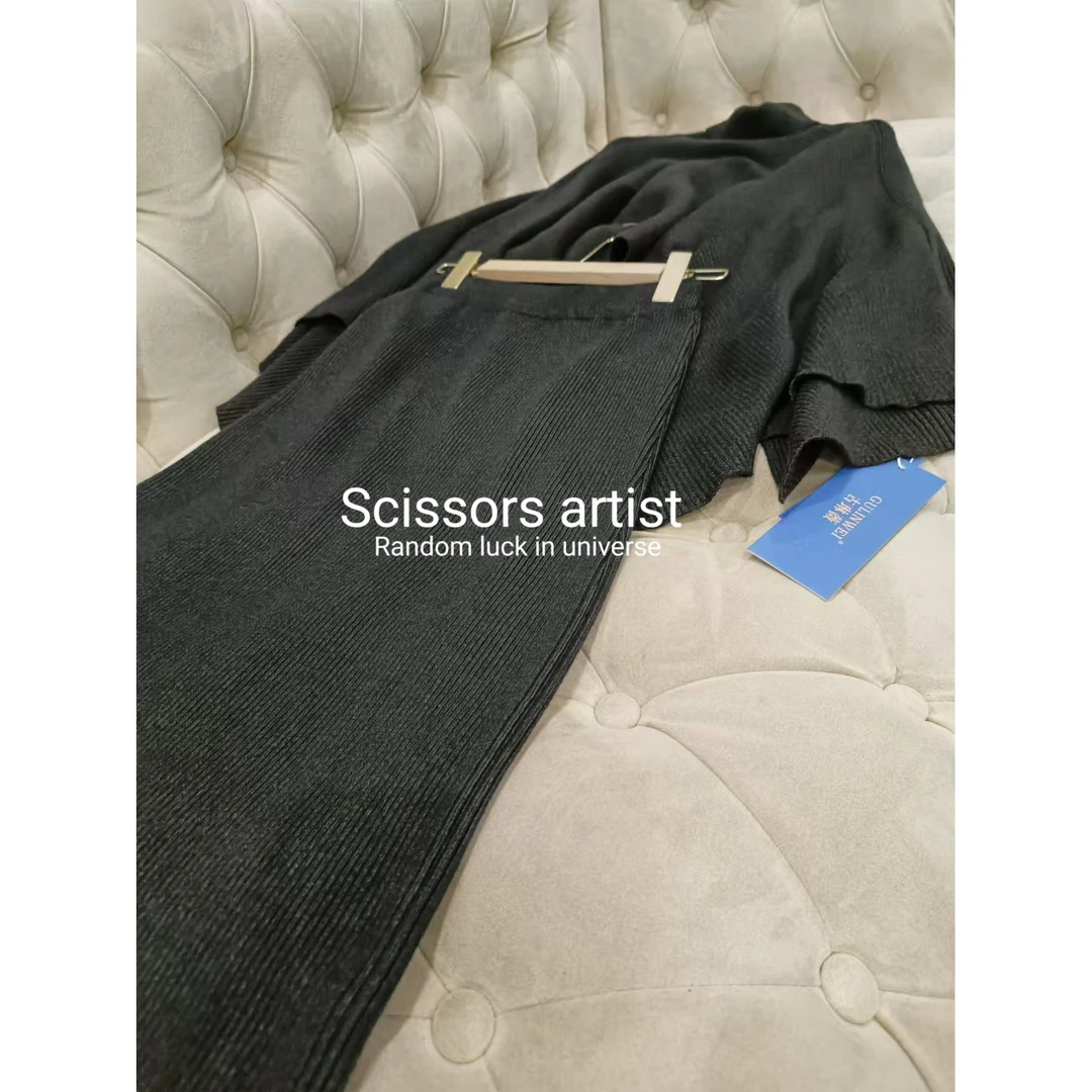 【Scissors artist】高端设计师走秀女装毛衣套装2575