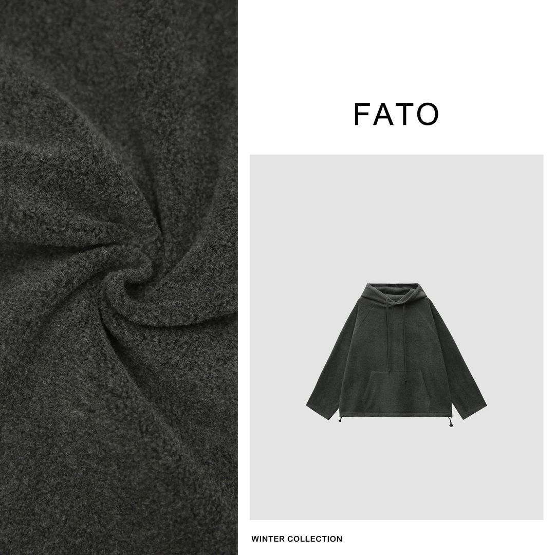 【郑买买】布鲁斯 简约百搭休闲软糯宽松连帽卫衣QDD41010W2