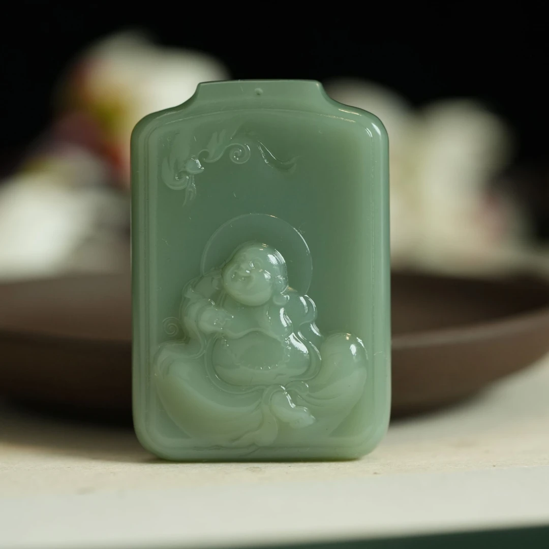 天然和田玉佛公吊坠-YL26010311（多样性发货）