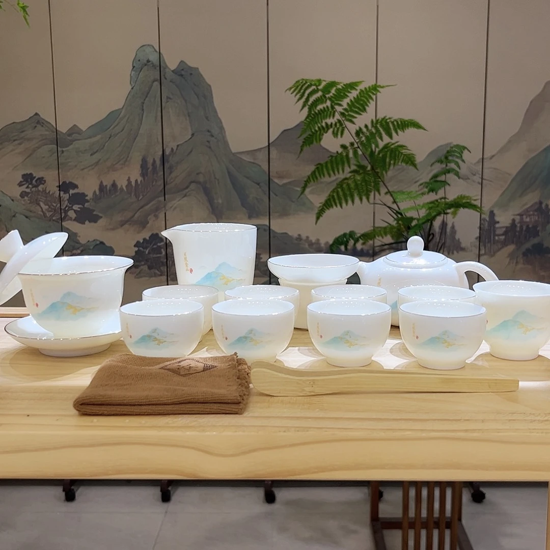 【都彩】日照金山羊脂玉瓷16头