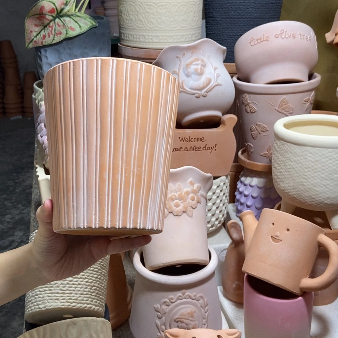 15×17复古直纹盆1个