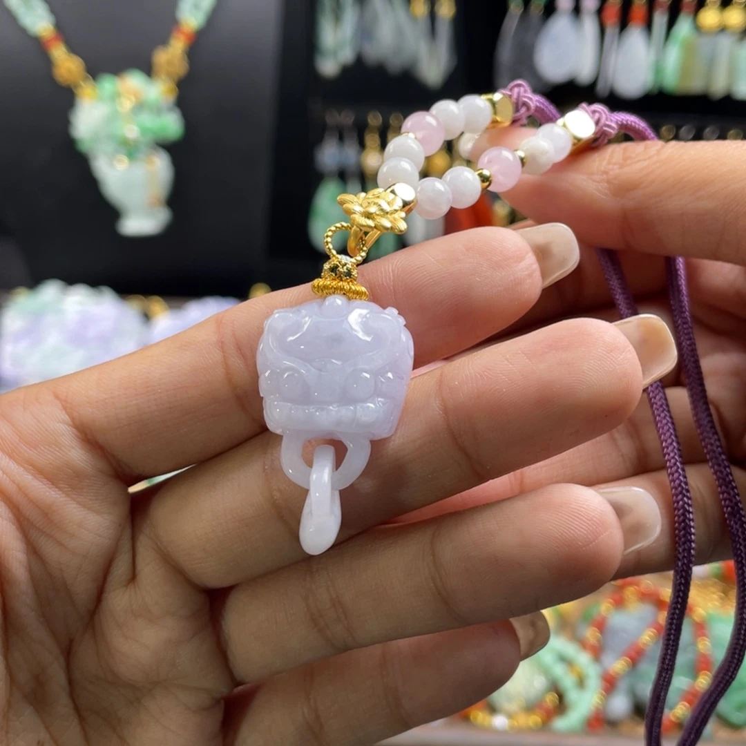 翡翠未镶嵌颈饰代编织