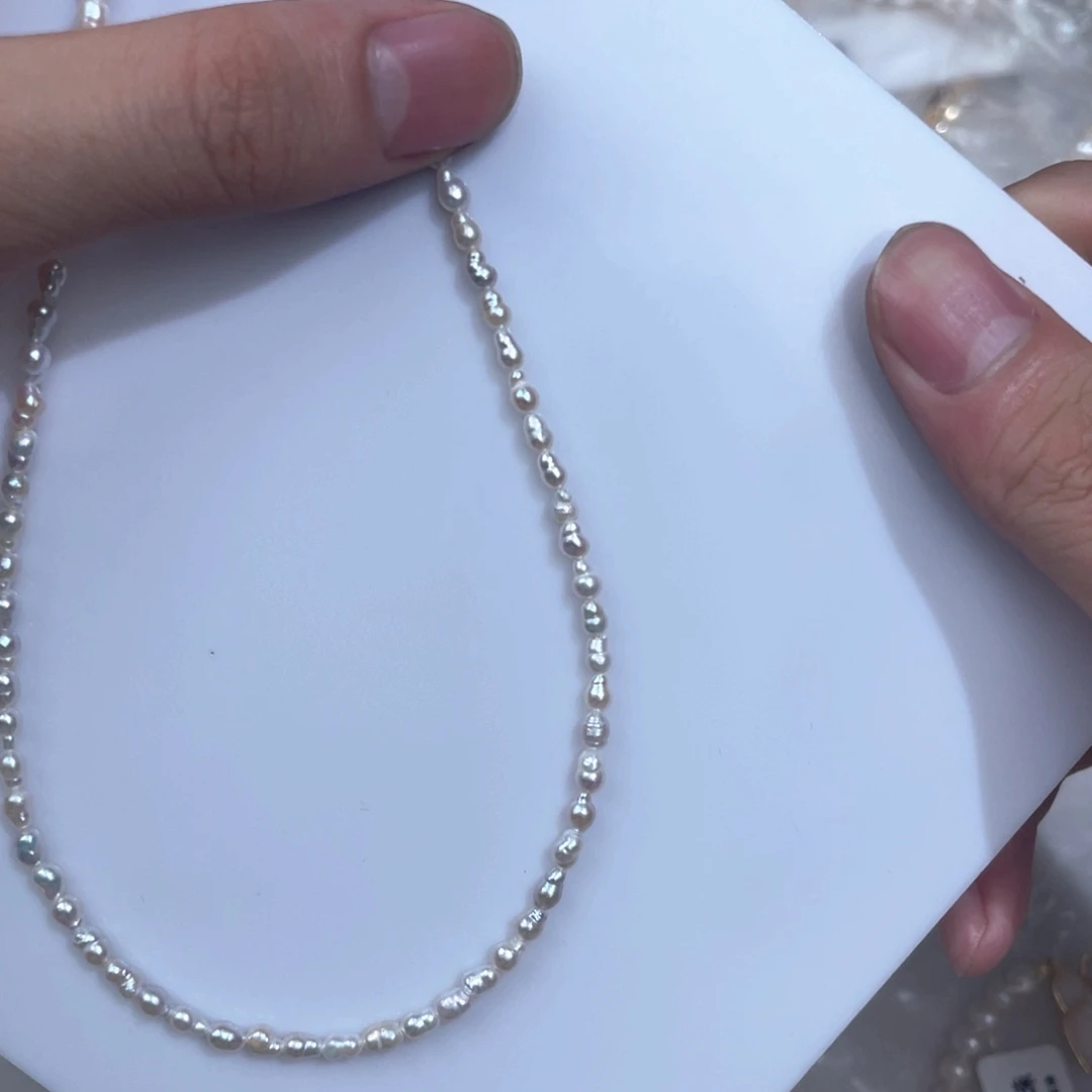 银S925镶嵌天然珍珠淡水珍珠