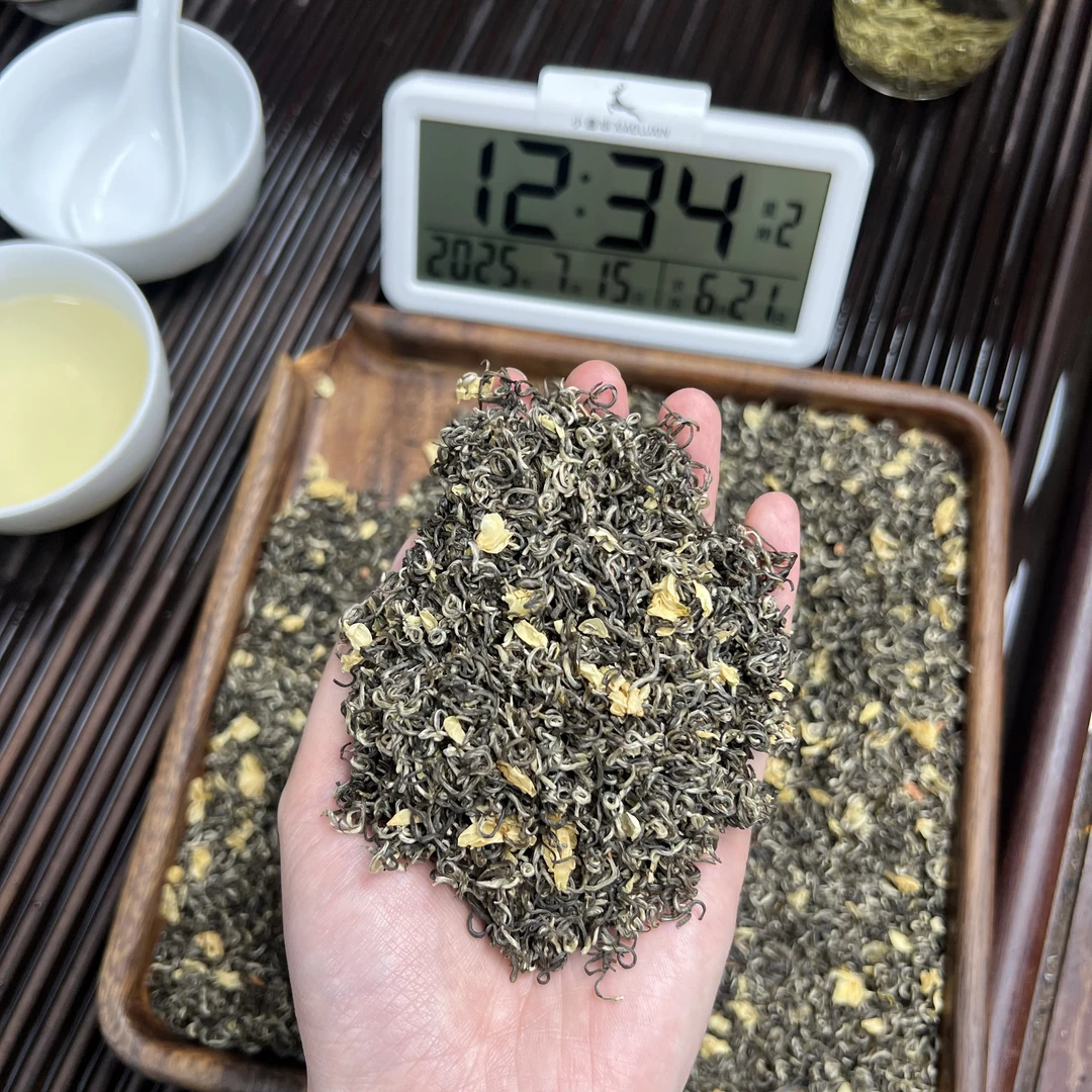 ①茉莉飘雪  小鹿收茶茉莉绿茶 横县茉莉花 7月15/2