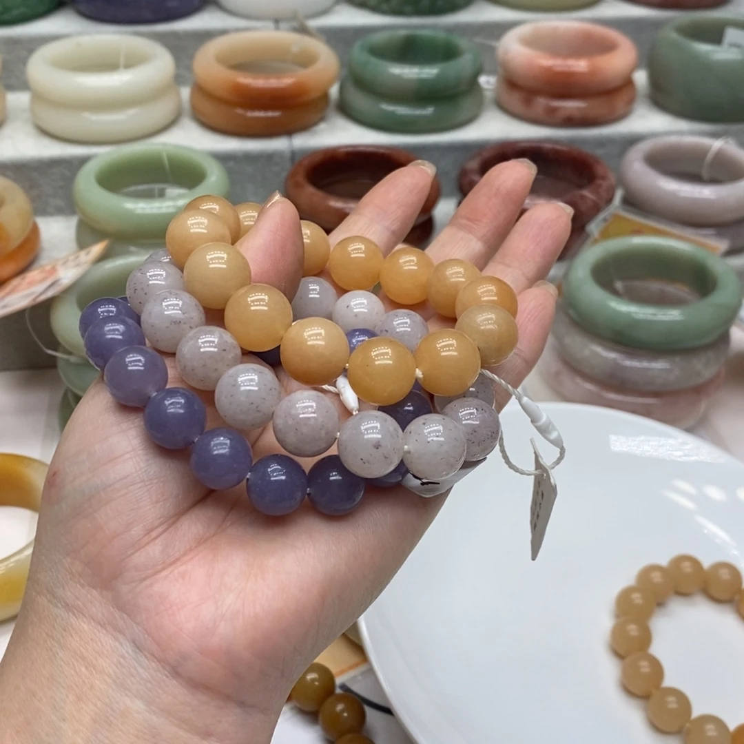 花***儿石英质玉未镶嵌手镯