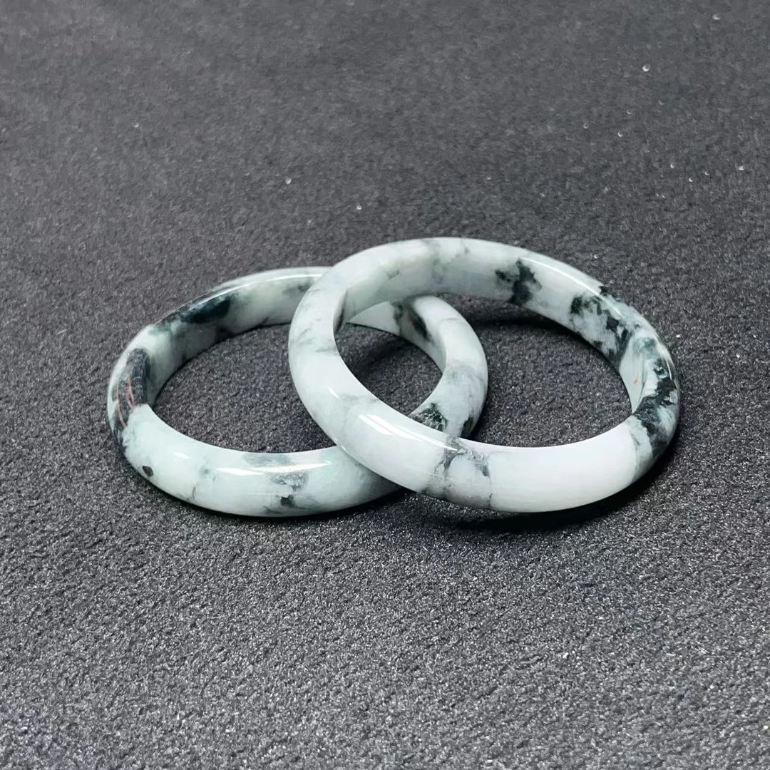 天然缅甸a货翡翠飘花手镯—多样性发一件