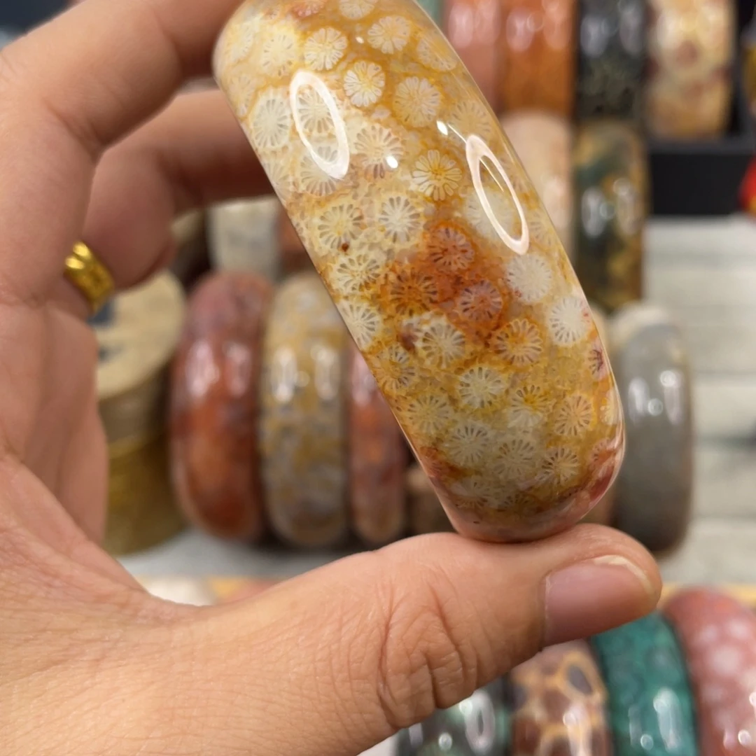 未镶嵌手镯硅化玉