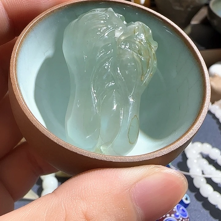 瓷片摆件工艺恭喜发财结缘222