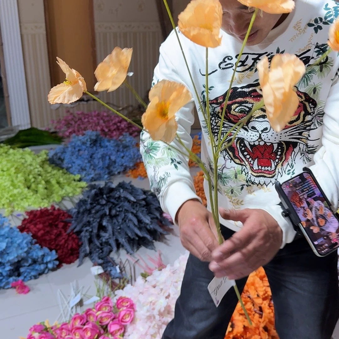 8头虞美人仿真5支装