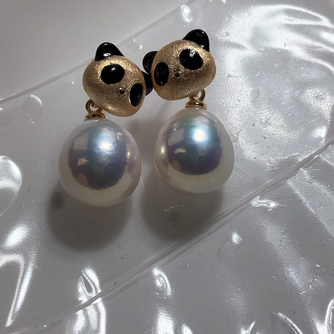 淡水珍珠耳饰银S925镶嵌