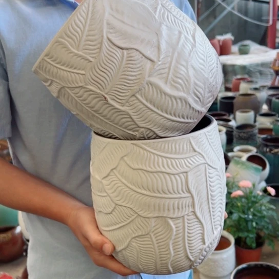 紫砂花盆高21口18—————