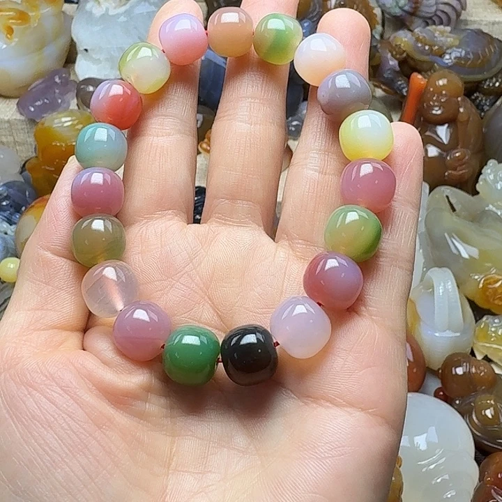 火***羽玛瑙/玉髓未镶嵌饰品