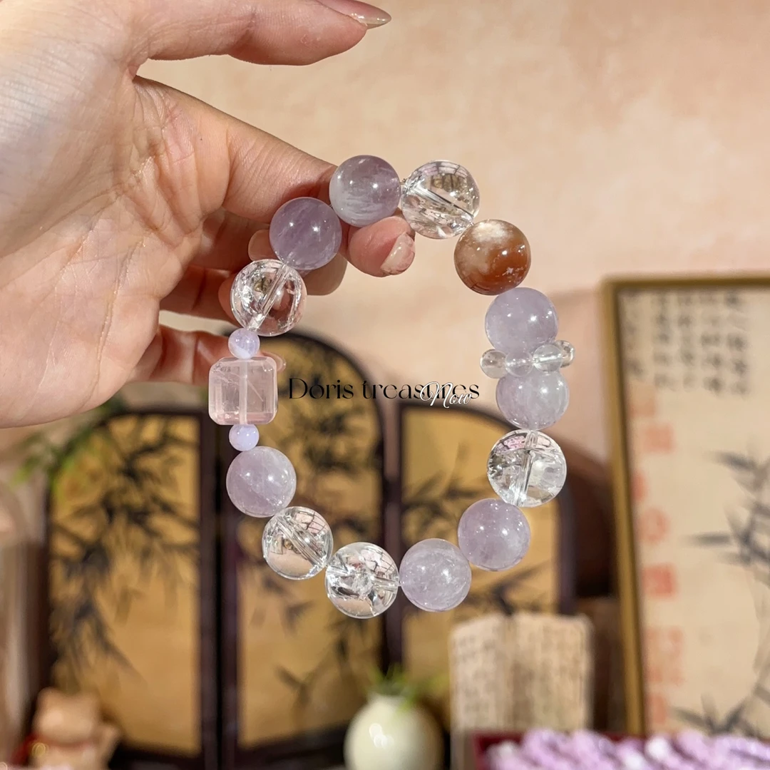 【怦然心动】 天然水晶手串 多样性发一 颜色微差