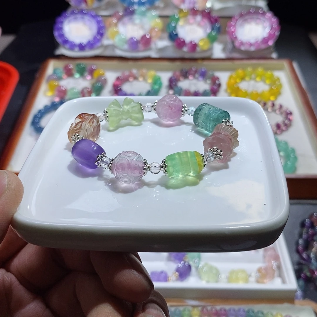 水晶未镶嵌手链多宝手链