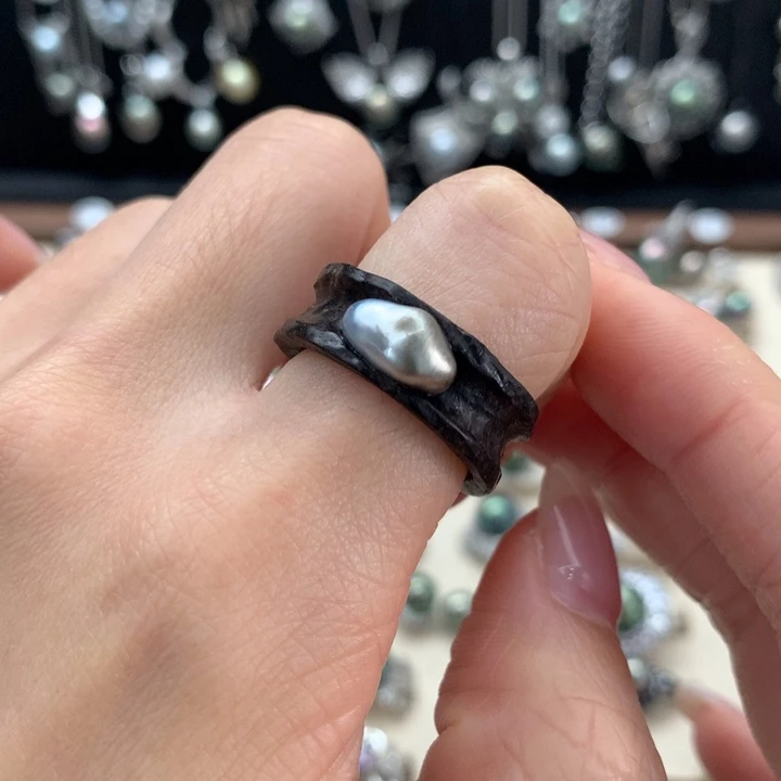 未镶嵌戒圈海水珍珠