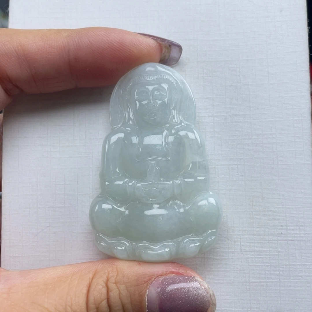翡翠未镶嵌颈饰观音微瑕介意勿拍不退不换
