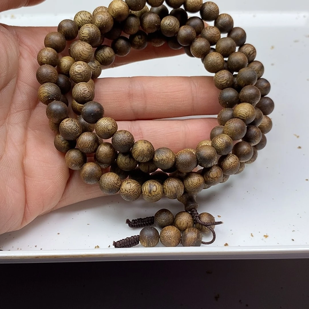 沉香手串绿棋楠规格0.8-22