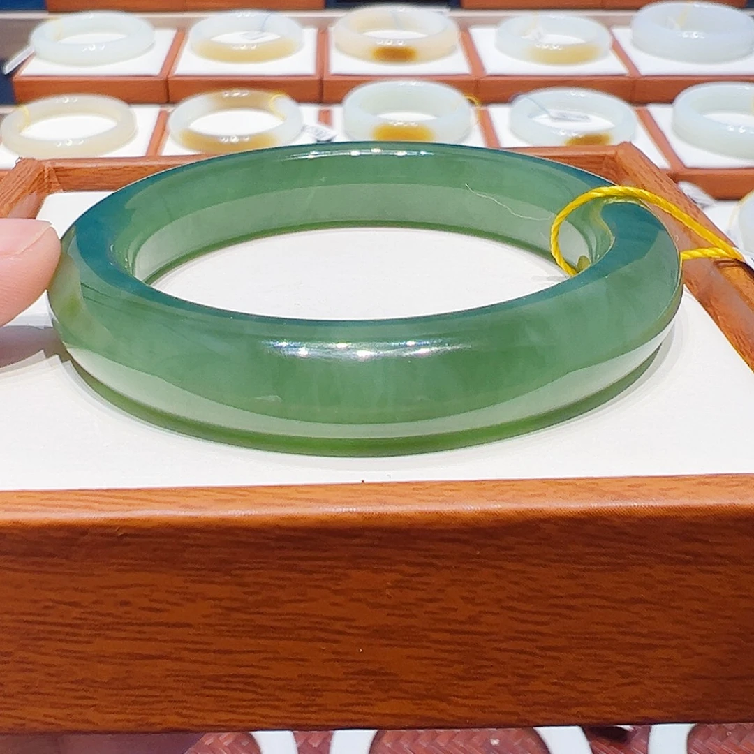 和田玉未镶嵌手镯碧玉5253