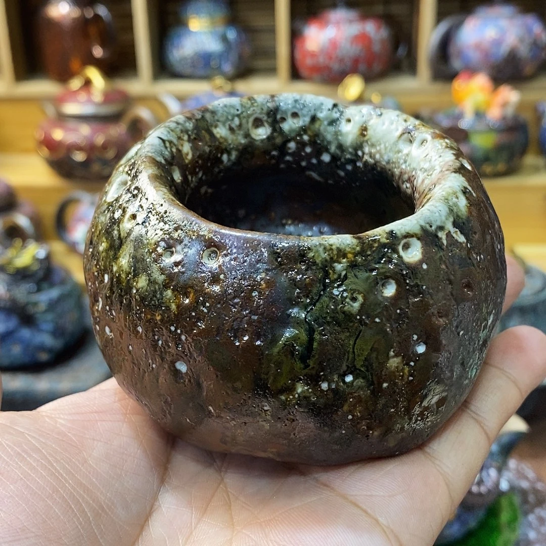 粗陶志野柴烧茶器