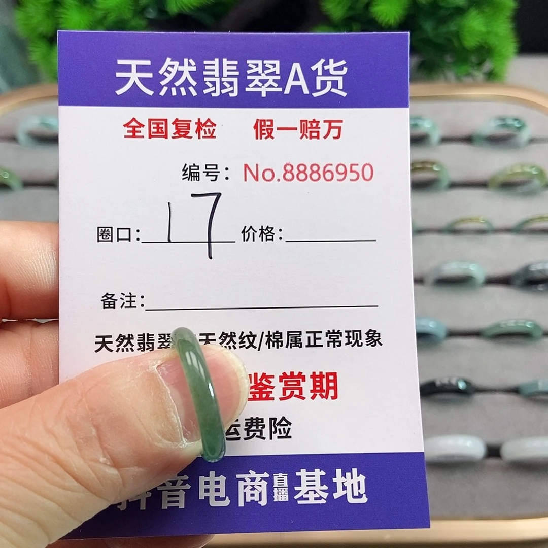 翡翠戒圈未镶嵌6950....