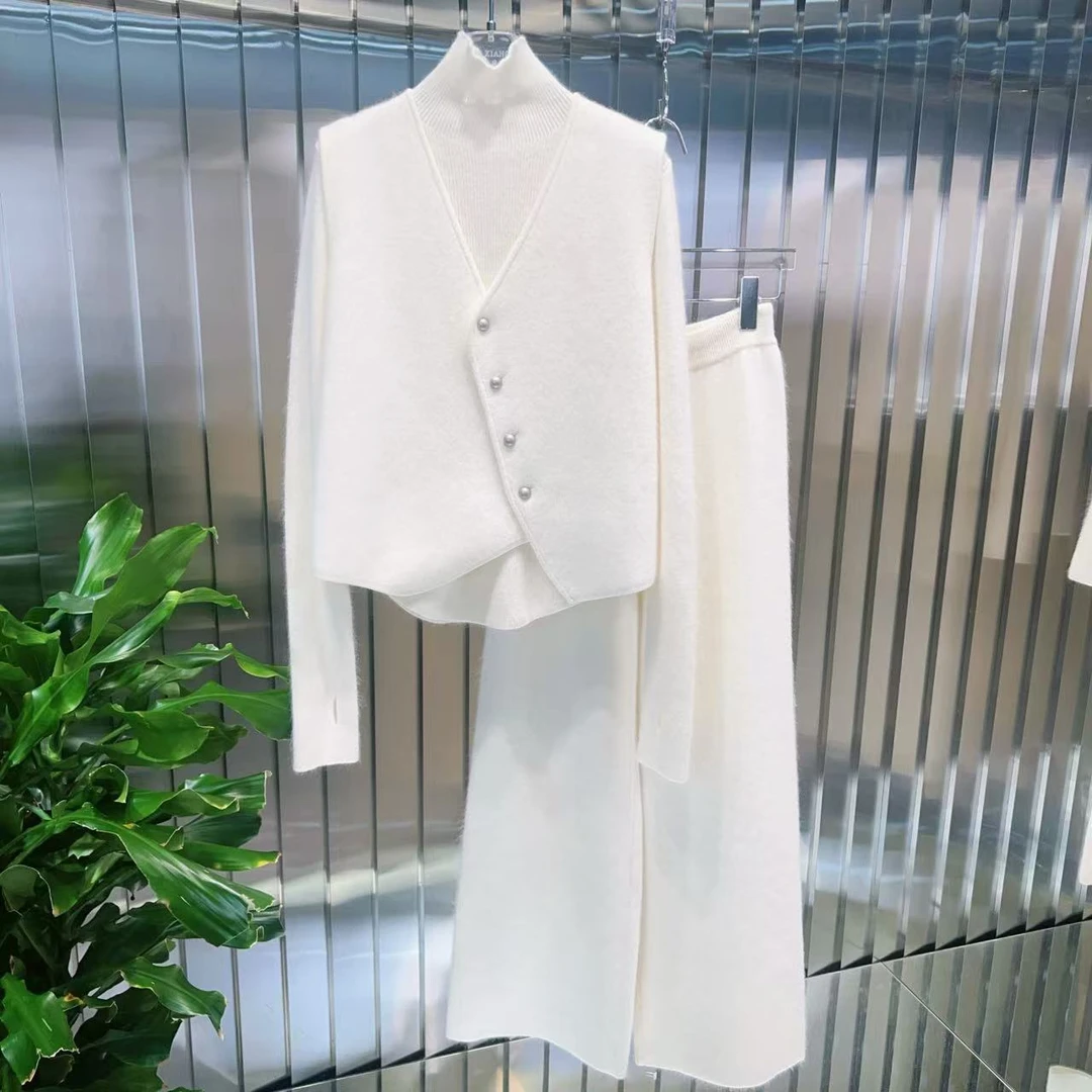 FAXIANG/法香高级层次感穿搭打底衫&马甲&裤子